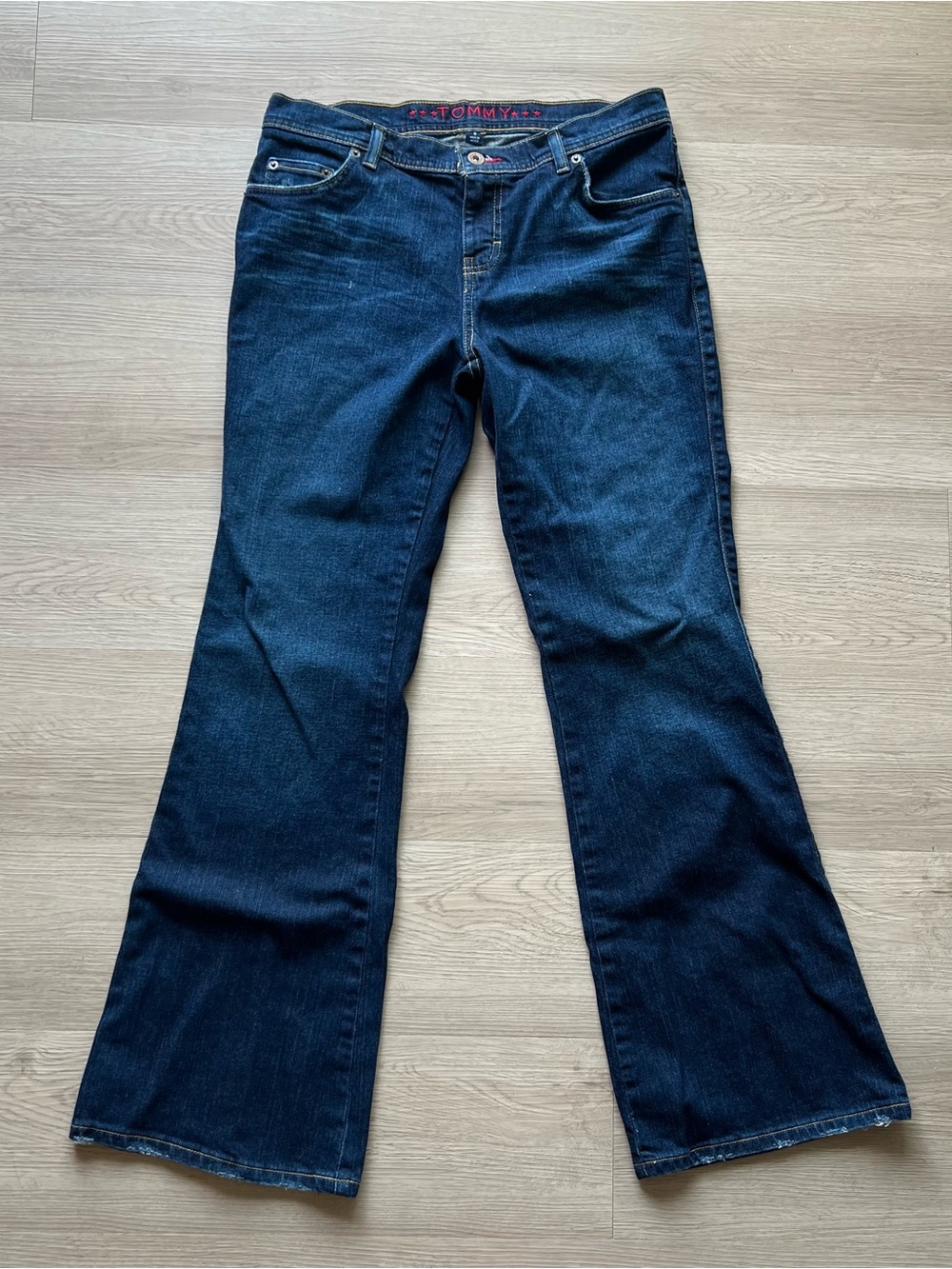 Tommy Jeans Women's Y2K Dark Blue Flared Jeans